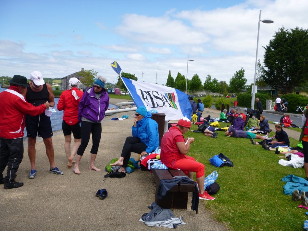 Lunch break on Lough Derg during the FISA World Rowing Tour, Ireland 2013.