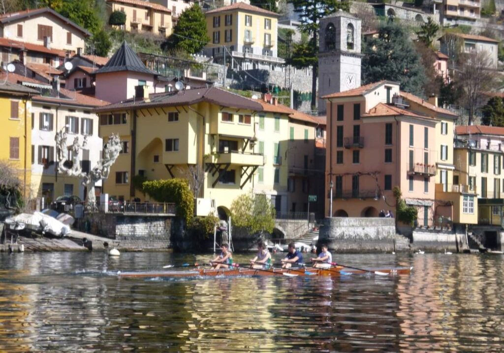 Junior rowers on Lake Como