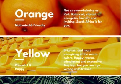 Always ready to help you choose the best place for you to row with us on one of our Rowing the World trips, we offer you this clear and clearly scientific, easy-to-use chart. Simply pick your favourite colour and--voila!--your rowing destination is revealed.

